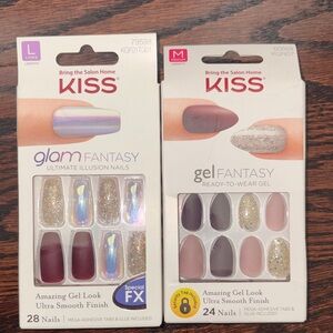 KISS Glam and Gel Fantasy Nail Kit - Purple and Silver
